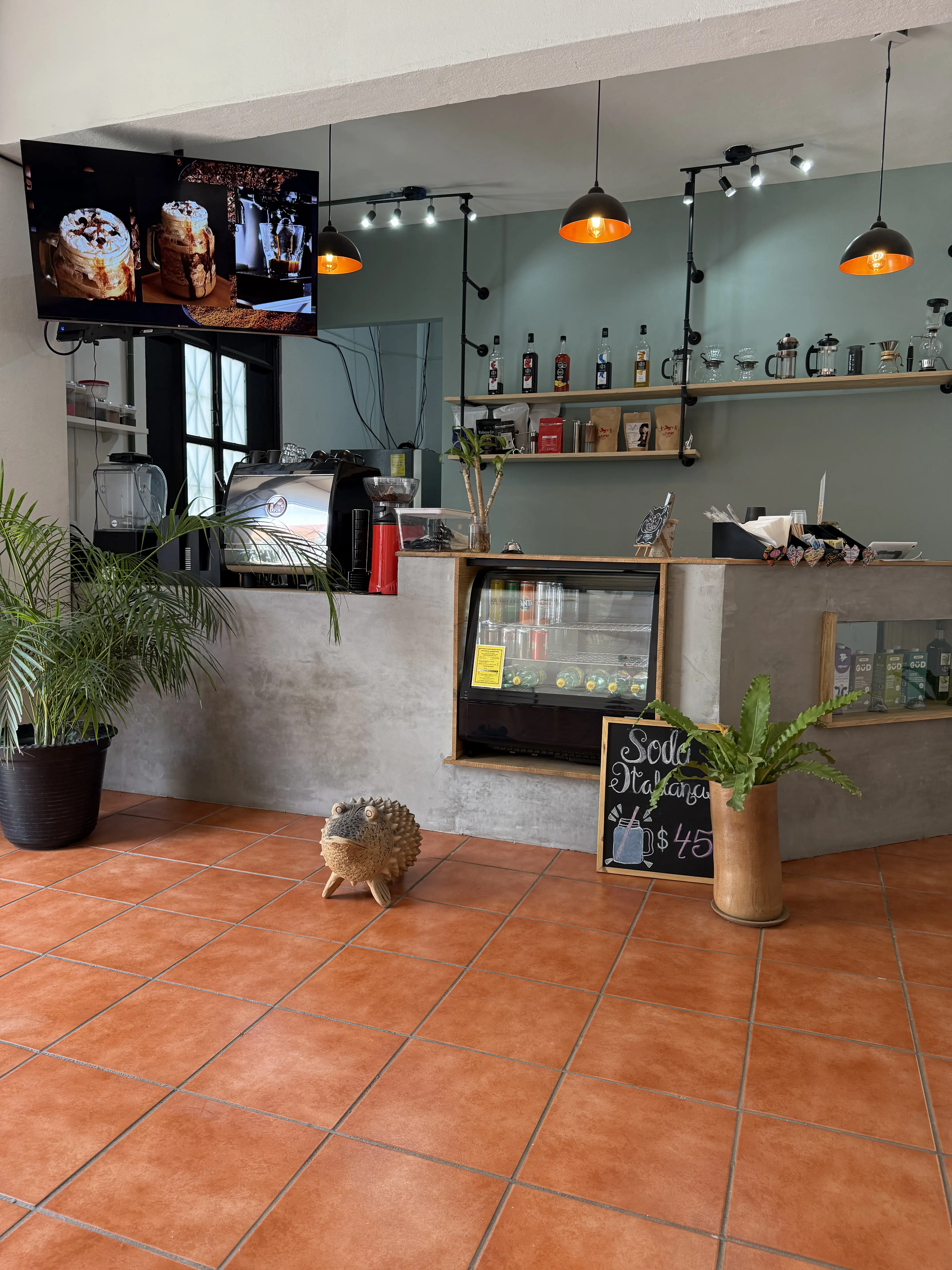 Barra de cafe de especialidad en planta baja